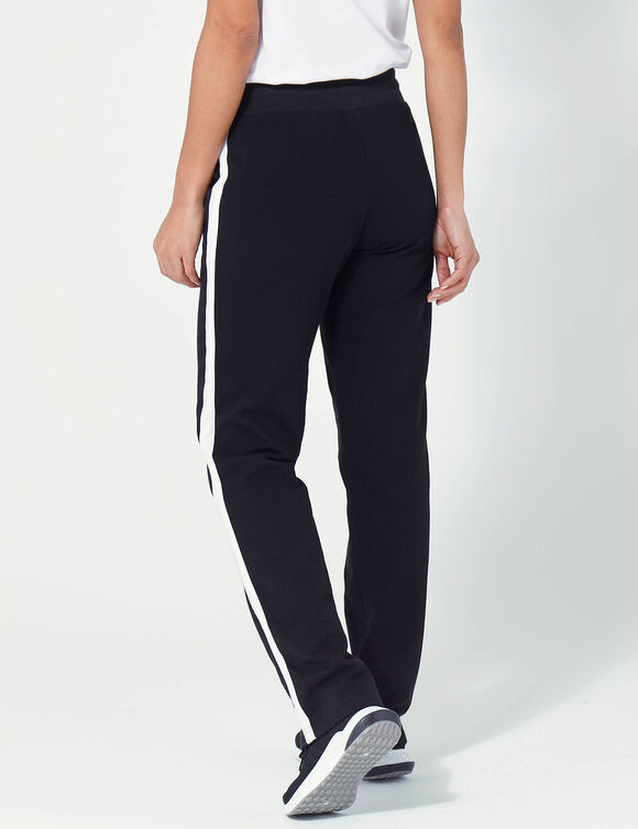 Pantalon jogging bicolore (noir / blanc)