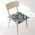Galette de chaise carrée imprimée - lot de 2 (bleu)