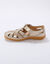 Schoenen in soepel leer (goudkleurig)