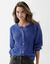 Gilet en maille anglaise fils brillants (bleu)