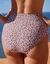 Hoge taille zwembroek met Tahona-bedrukking (beige / chocolade)