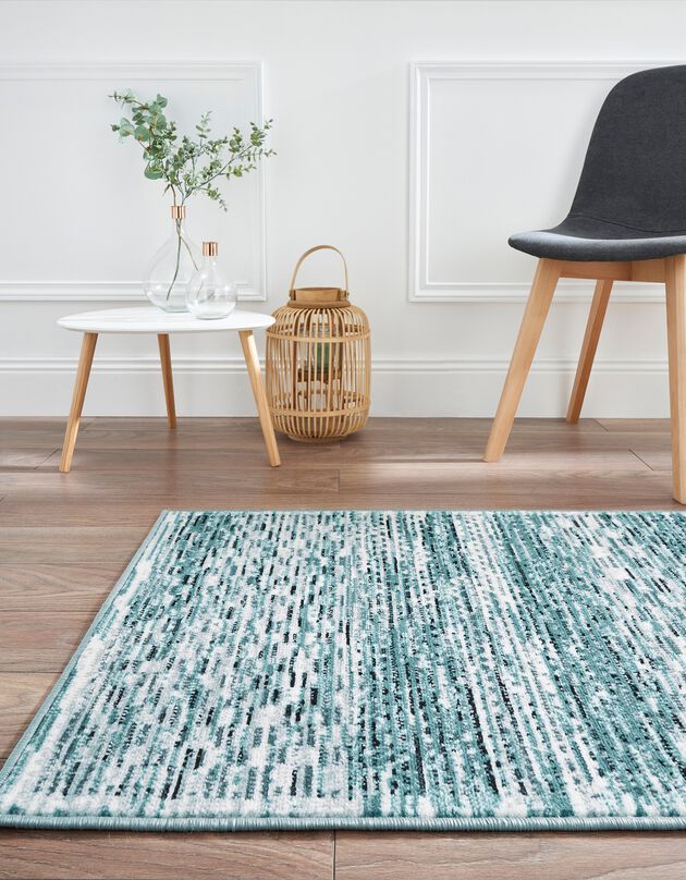 Tapis faux uni, bleu Tapis faux uni, bleu, hi-res