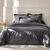 Linge de lit uni flanelle (anthracite)