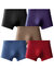 Effen shorty met elastische, overtrokken tailleband - set van 5 (rood + blauw + zwart)