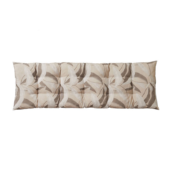 Lang vloerkussen met bladerenprint (zandkleur)