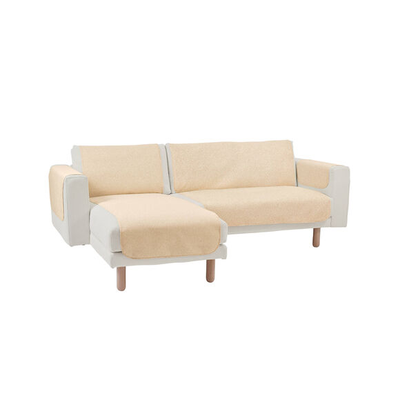 Prot&egrave;ge-salon faux-uni antiglisse (&eacute;cru)