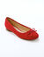 Ballerines plates microfibre (donkerrood)