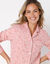 Pyjama in flanel met bloemenprint (grijsroze)