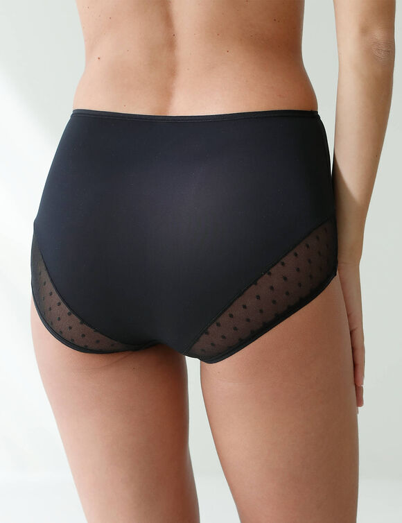 Slip met hoge taille in microvezel - Set van 2 (zwart)
