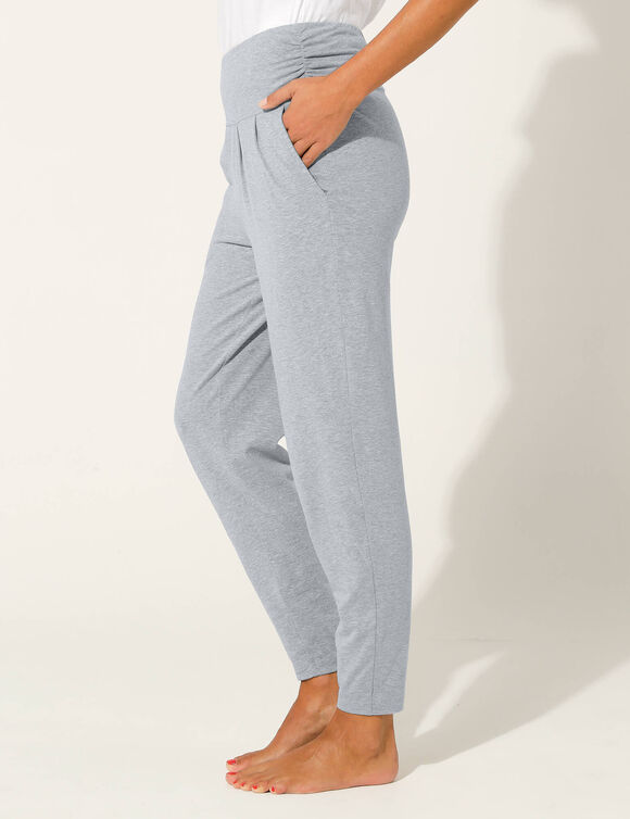 Pantalon de yoga en maille, coupe ultra confort (gris chiné)