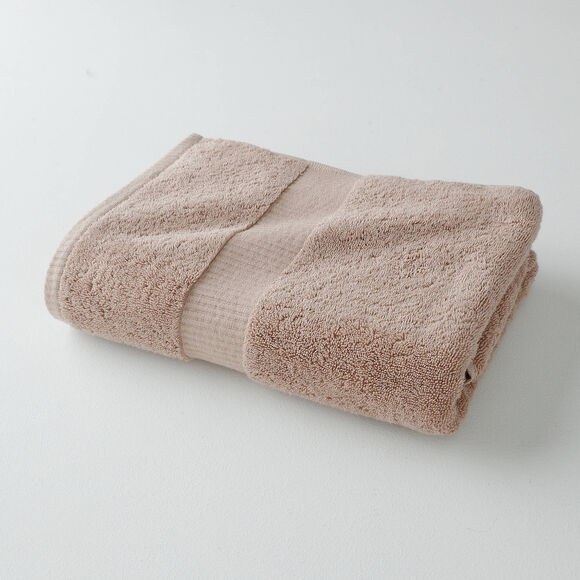 Collection serviettes de bain unies 640g/m2 confort prestige (noisette)