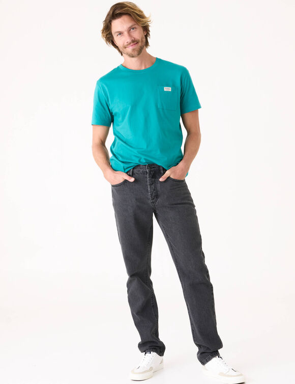 Jean droit basique 100% coton - L32 (gris)