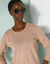 Pull col rond uni, manches longues (beige)