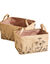 Panier en jute imprimé - lot de 2 (ficelle)