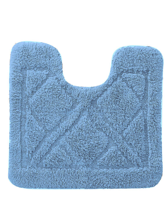Badtapijtje met ruitjesmotief (blauw)