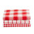 Katoenen droogdoek met ingeweven ruiten - set van 3 (rood)