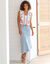 Rok in jeans, asymmetrisch model (bleached)