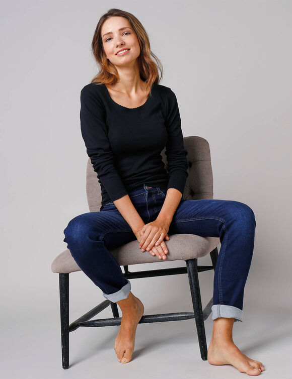 T-shirt met lange mouwen - set van 2 (zwart)