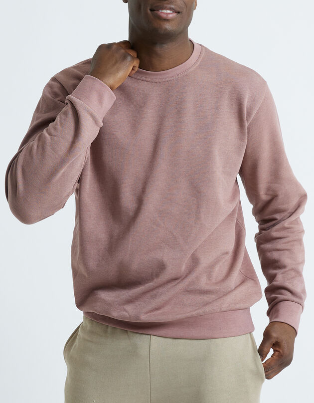 Sweat molleton col rond (taupe rosé)