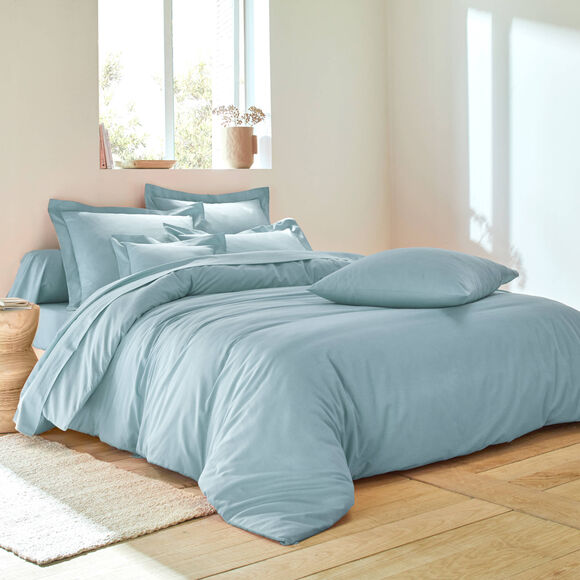 Linge de lit uni polyester-coton Colombine (céladon)