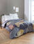 Dekbed in polyester met Gingko print - 200g/m2 (zwart)