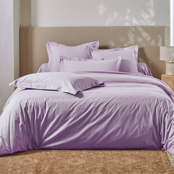 Linge de lit uni - coton bio** (violine)