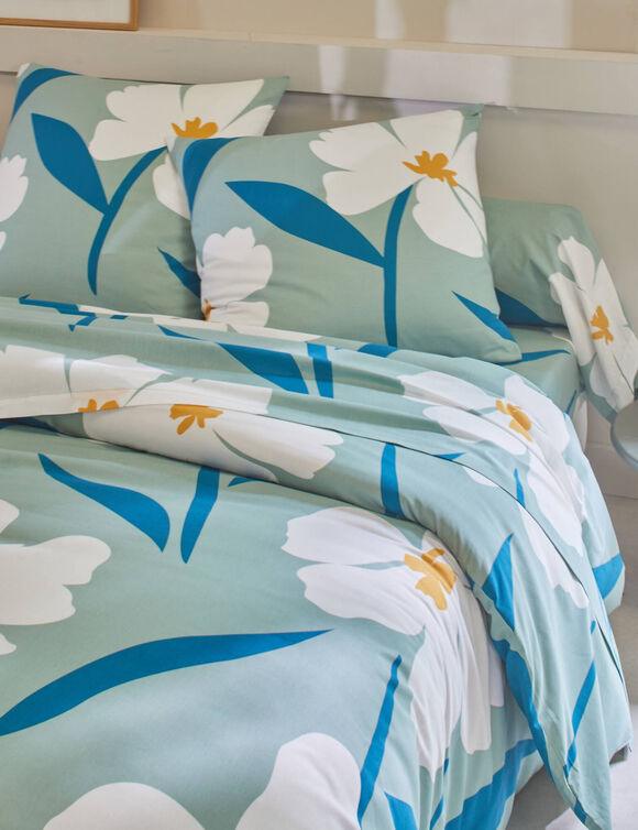 Linge de lit Anemone coton (vert)