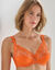 Soutien-gorge brod&eacute; microfibre avec armatures Sienne - lot de 2 (vert + orange)