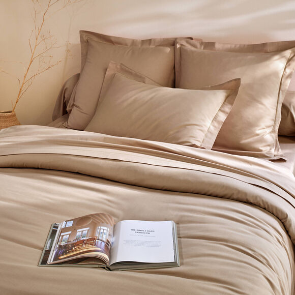 Linge de lit uni coton  (gr&egrave;ge)