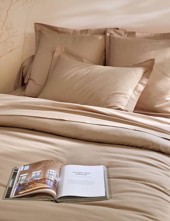 Linge de lit uni coton  (gr&egrave;ge)