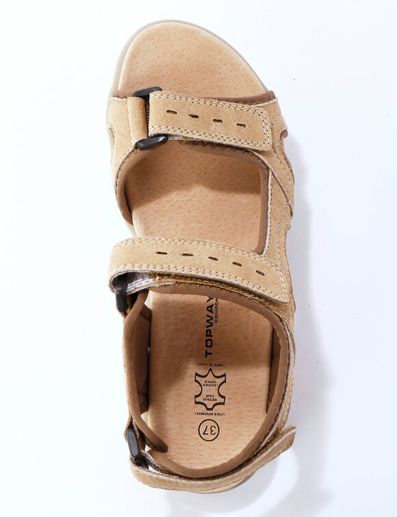 Sandales de randonn&eacute;e ouverture totale (beige)