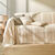 Veelkleurig artisanaal geweven sprei of plaid (zandkleur)