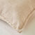 Effen kussen van ribfluweel (beige)