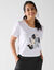 T-shirt met korte mouwen en geplaatste print (wit)