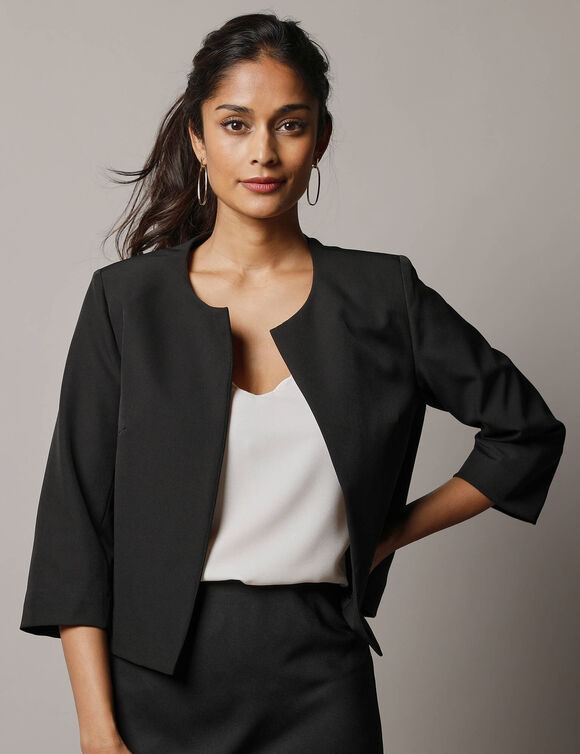 Veste bol&eacute;ro manches 3/4  (zwart)