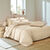 Linge de lit uni coton  (sable)