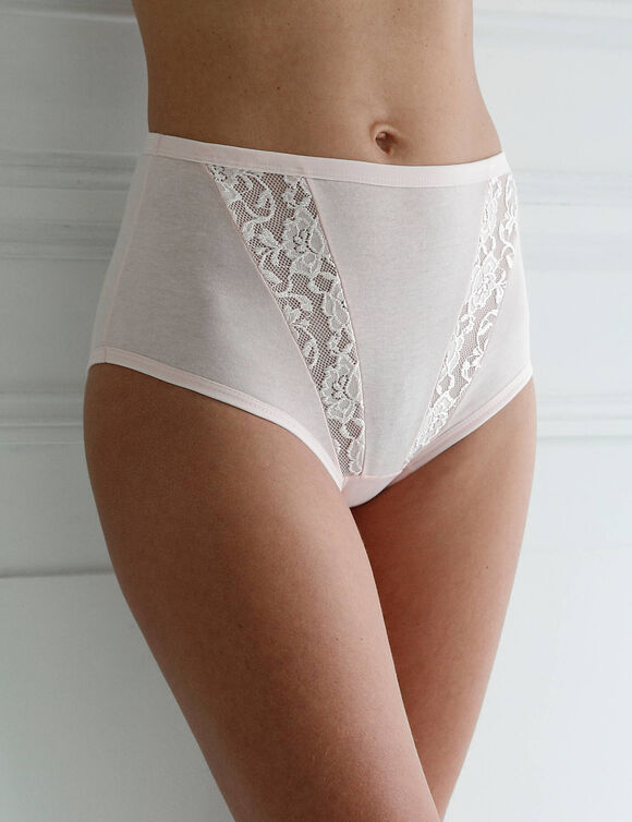 Culotte dentelle découpes amincissantes - lot de 4 (pastel)