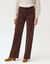 Wijde broek met hoge taille, kleine lengte (chocolade)