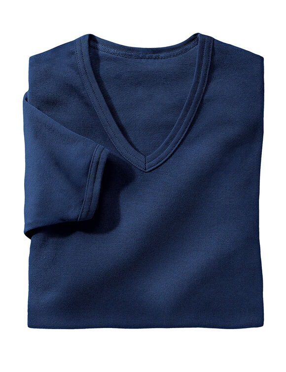T-shirt met V-hals - herenondergoed, set van 3 (marine)