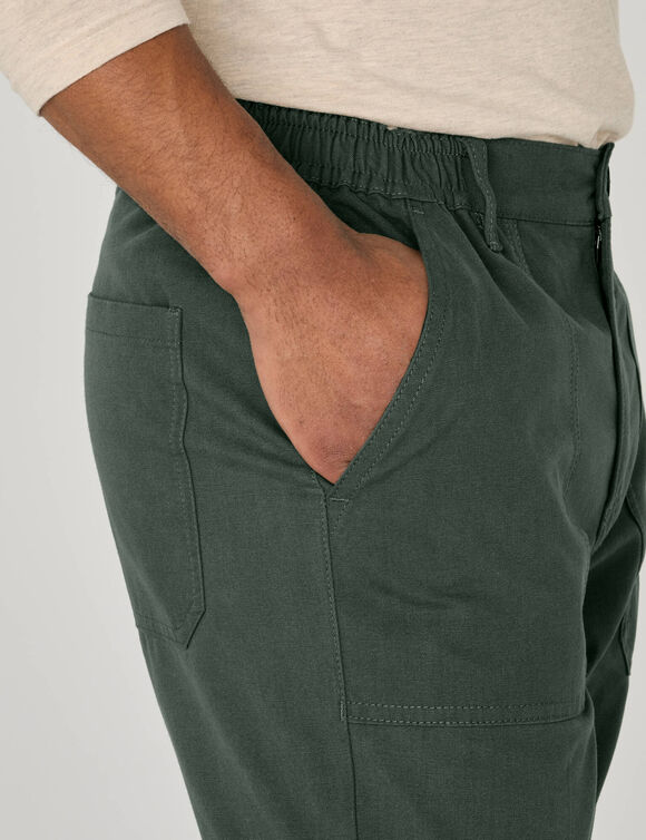 Pantalon workwear confort en toile canvas (kaki)