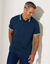 Effen polo in piquétricot met korte mouwen (marine)
