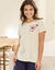 Pyjamashirt met korte mouwen (ecru)