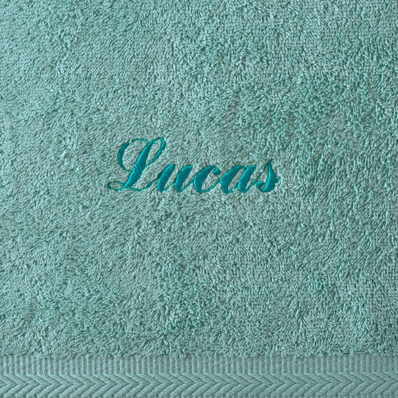 Collection serviettes de bain personnalisables confort moelleux (vert d'eau)