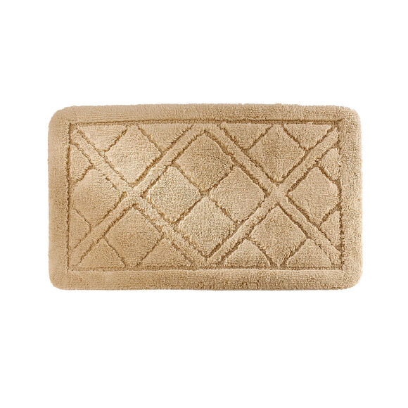Tapis de bain losanges (sable)