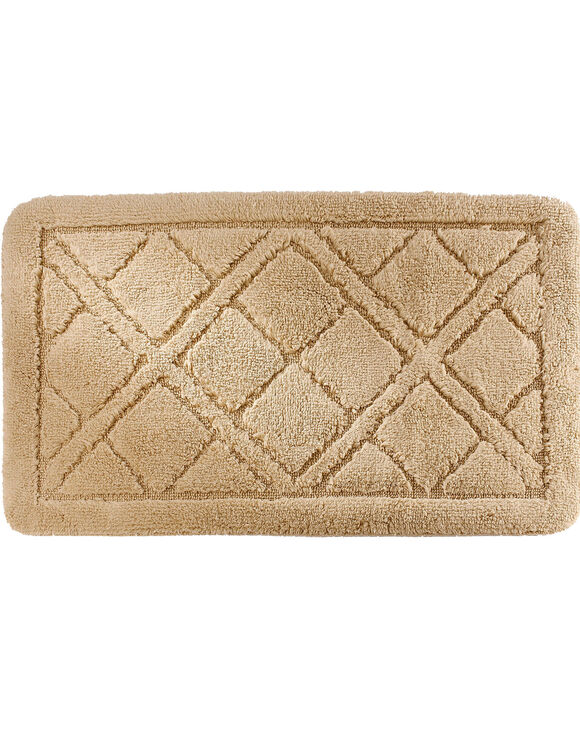 Tapis de bain losanges (sable)