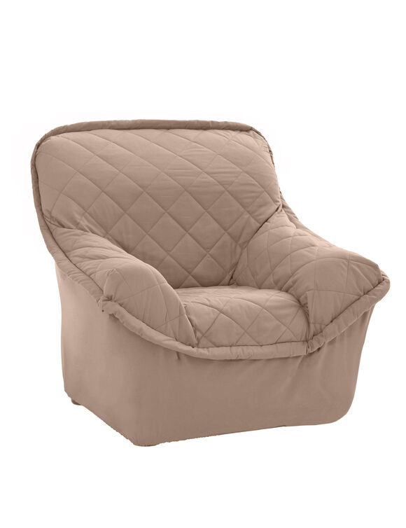 Voorgevormde, gematelasseerde hoes - fauteuils en zitbanken (taupe)