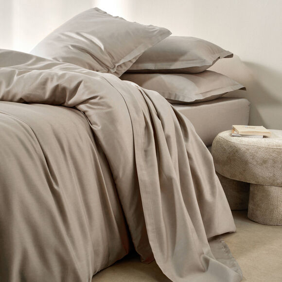Linge de lit satin uni (gr&egrave;ge)