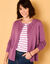 Cardigan met knoopsluiting, katoenmengeling (parma)