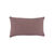Coussin rectangulaire uni, velours chenille (vieux rose)