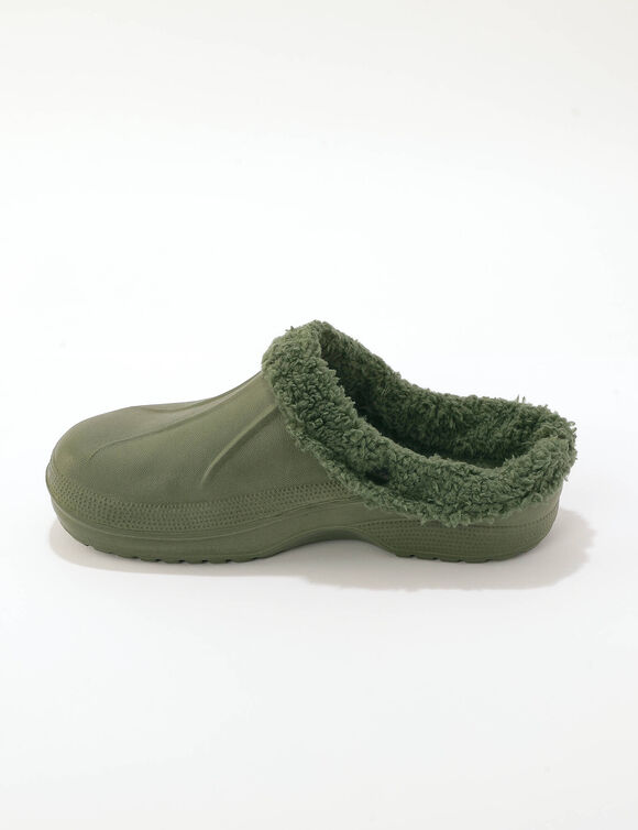 Sabots de jardin homme fourr&eacute;s (kaki)